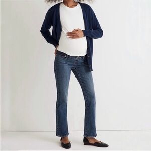 Madewell Maternity Side Panel Kick Out Crop Jeans Arlen Wash 28